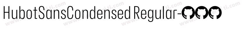 HubotSansCondensed Regular字体转换
